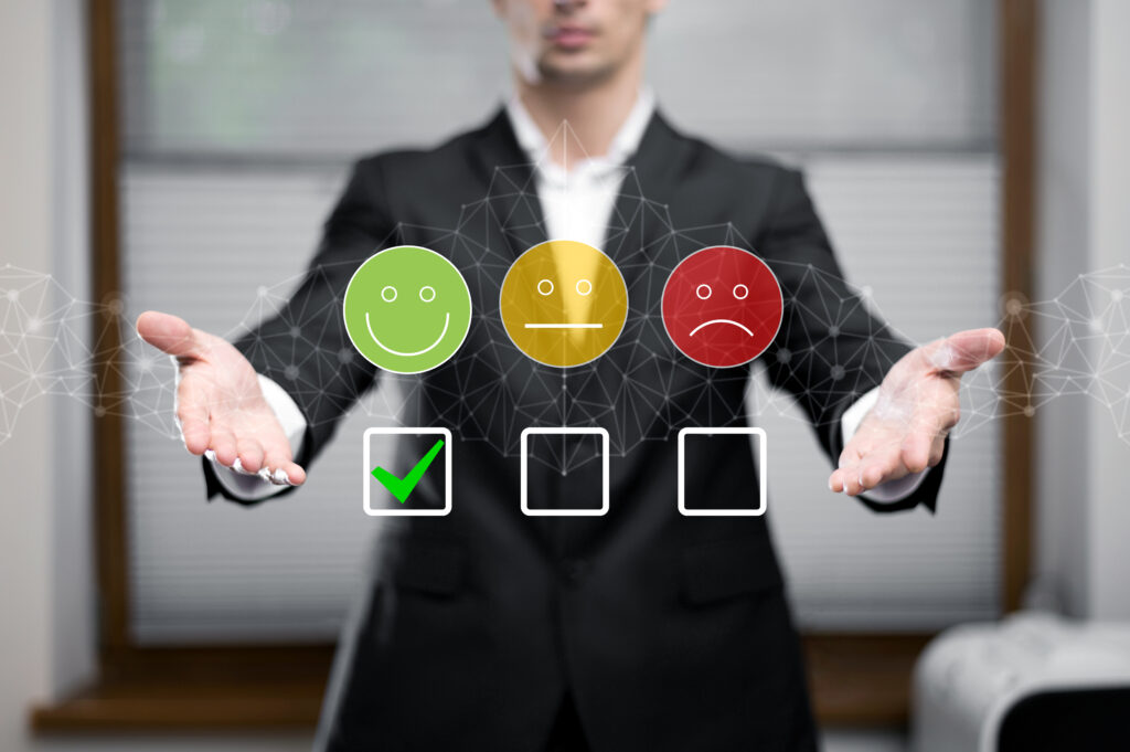 collage customer experience concept